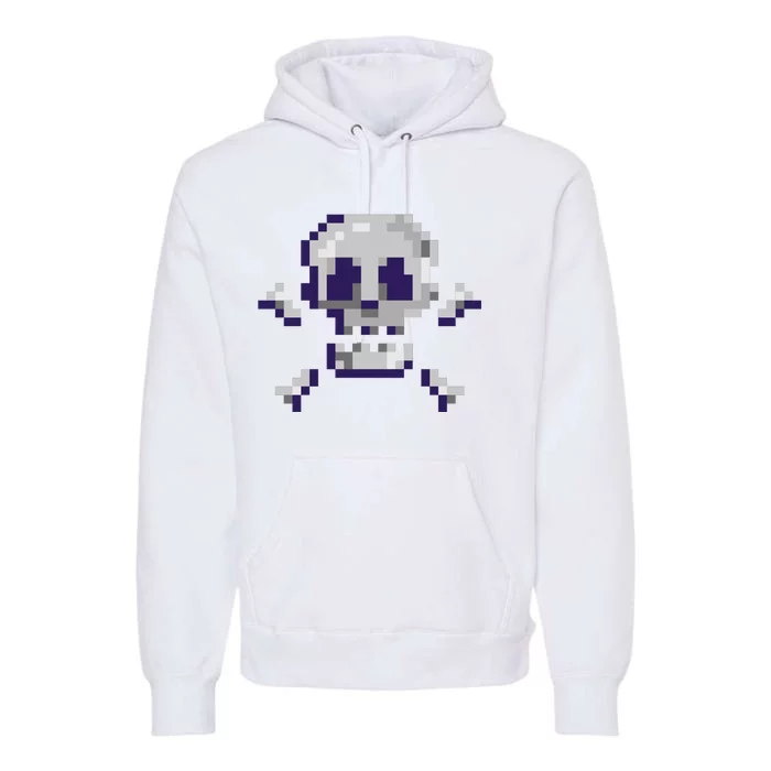 Pixelated Skull Premium Hoodie