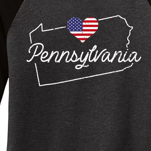 Pennsylvania State Pennsylvania Women's Tri-Blend 3/4-Sleeve Raglan Shirt