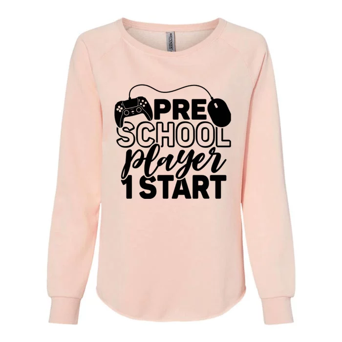 Pre School Player 1 Start Back To School Womens California Wash Sweatshirt