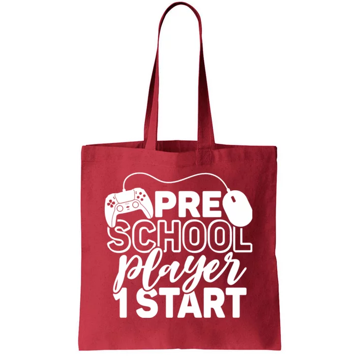 Pre School Player 1 Start Back To School Tote Bag