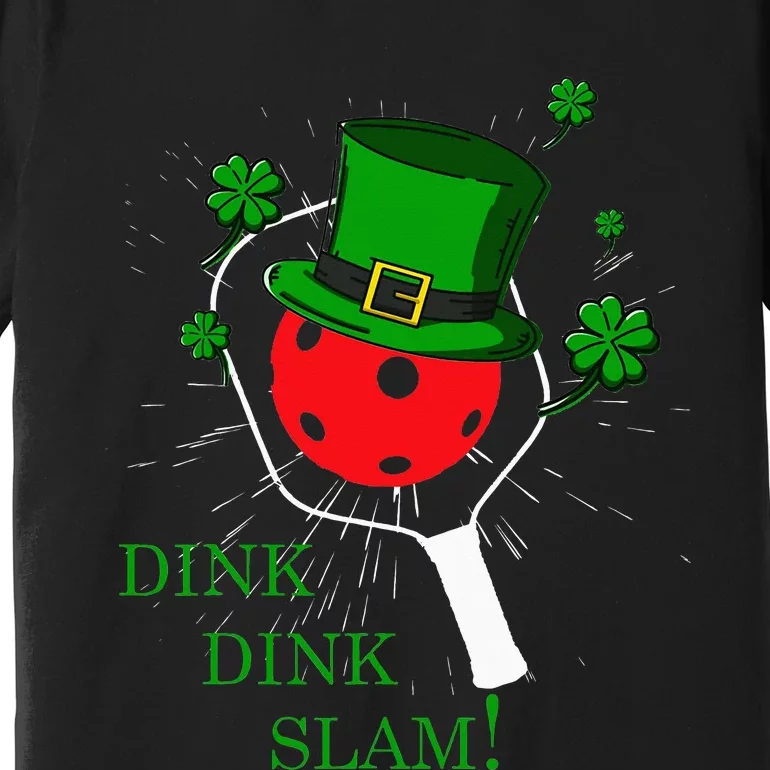 Pickleball St Patricks Day Lucky Pickleball Player Shamrock Premium T-Shirt