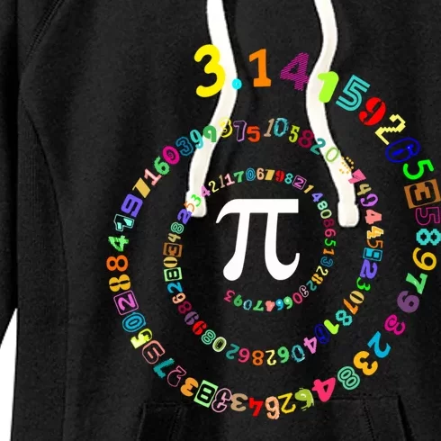 Pi Spiral Pi Day Funny Gift Funny Gift Women's Fleece Hoodie