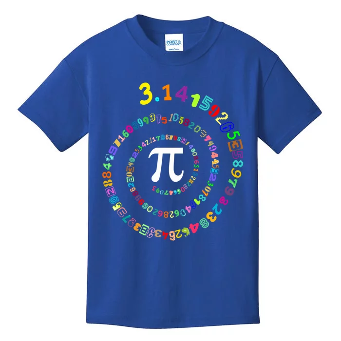 Pi Spiral Pi Day Funny Gift Funny Gift Kids T-Shirt