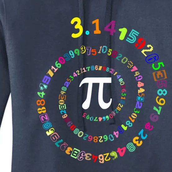 Pi Spiral Pi Day Funny Gift Funny Gift Women's Pullover Hoodie