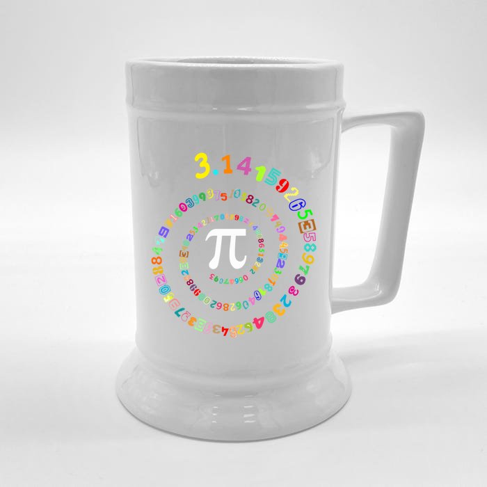 Pi Spiral Pi Day Funny Gift Funny Gift Front & Back Beer Stein