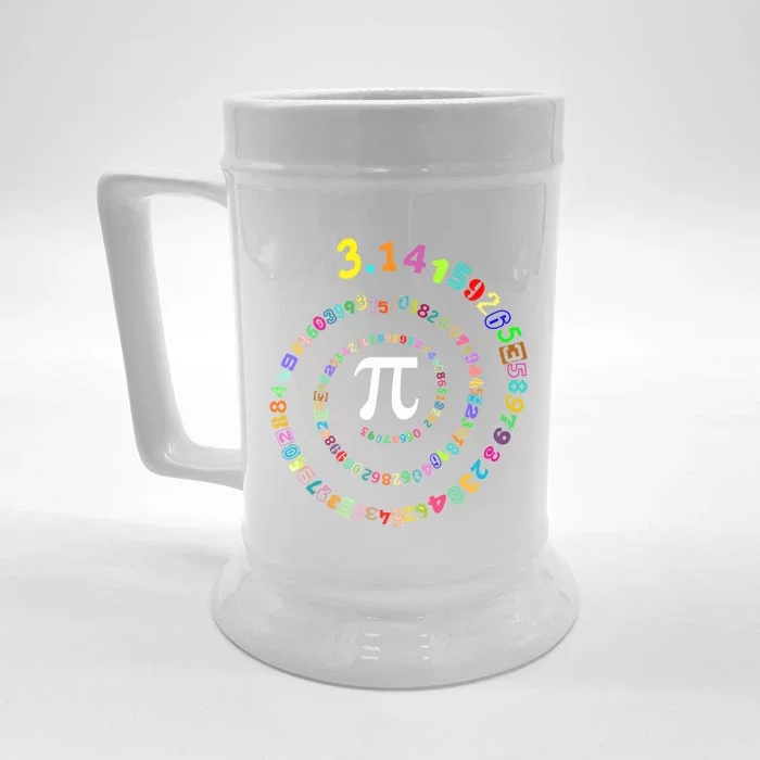 Pi Spiral Pi Day Funny Gift Funny Gift Front & Back Beer Stein