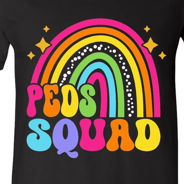 Peds Squad Pediatric Nurse PEDS Pediatrician Peds Nurse Cute V-Neck T-Shirt