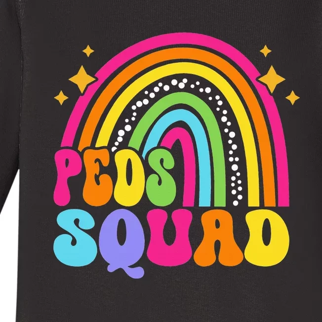 Peds Squad Pediatric Nurse PEDS Pediatrician Peds Nurse Cute Baby Long Sleeve Bodysuit