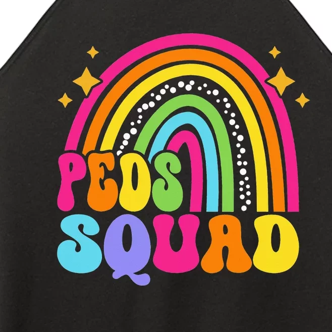 Peds Squad Pediatric Nurse PEDS Pediatrician Peds Nurse Cute Women’s Perfect Tri Rocker Tank