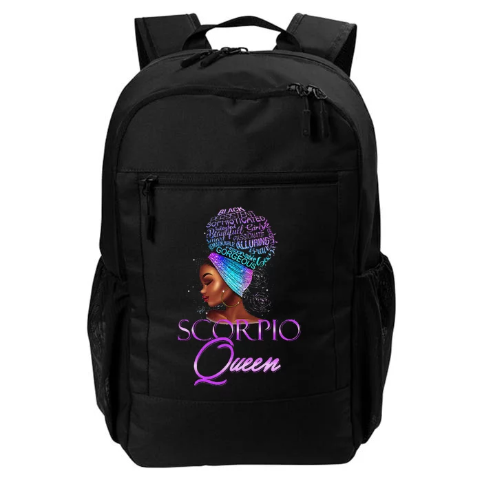 Purple Scorpio Queen African American Woman October November Daily Commute Backpack