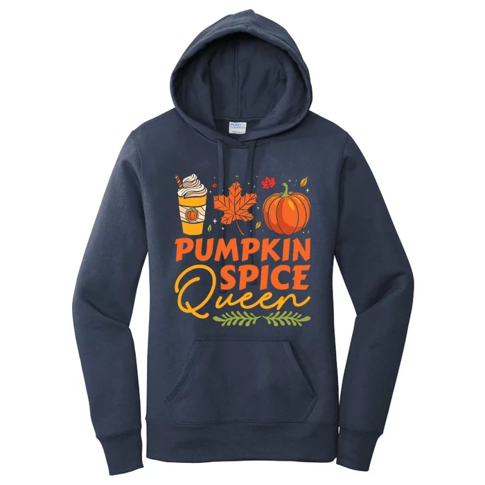 Pumpkin Spice Queen Thanksgiving Autumn Fall Women's Pullover Hoodie