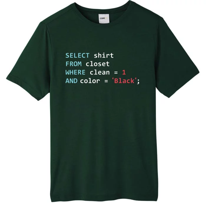 Programmer SQL Query Geek Database Coding ChromaSoft Performance T-Shirt