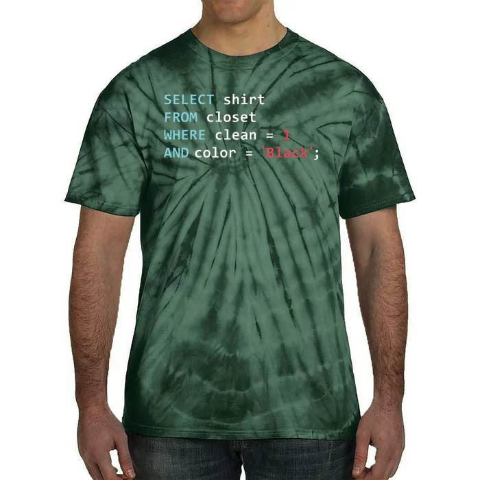 Programmer SQL Query Geek Database Coding Tie-Dye T-Shirt