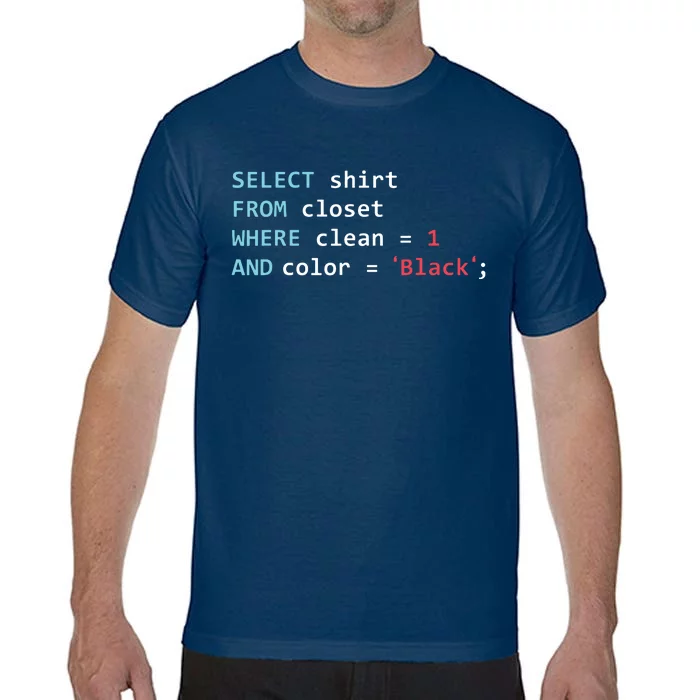 Programmer SQL Query Geek Database Coding Comfort Colors T-Shirt