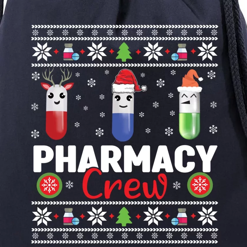 Pills Snow Reindeer Santa Claus Xmas Pharmacy Crew Great Gift Drawstring Bag