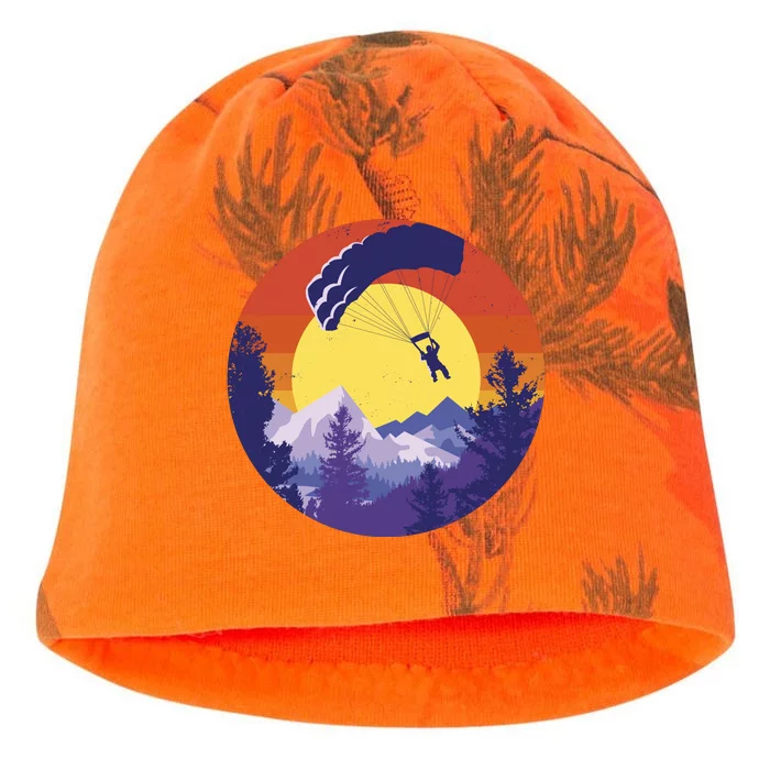 Parachute Skydiving Retro Sunset Kati - Camo Knit Beanie