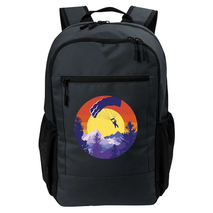 Parachute Skydiving Retro Sunset Daily Commute Backpack