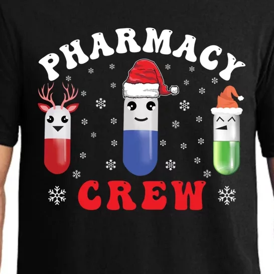 Pills Snow Reindeer Santa Claus Xmas Pharmacy Crew Gift Pajama Set