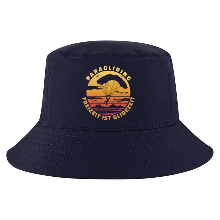 Paraglider Silhouette Retro Sunset Cool Comfort Performance Bucket Hat