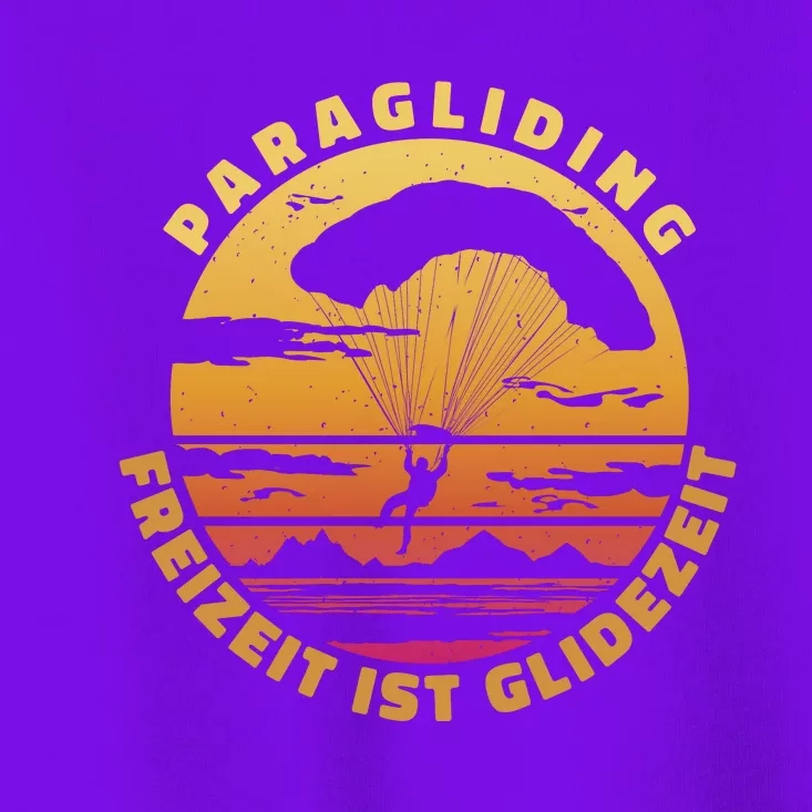 Paraglider Silhouette Retro Sunset Toddler T-Shirt