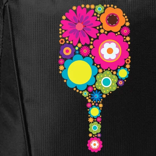 Pickleball Sports Racquet Racket Paddle Flowers Women Gi.rls City Backpack