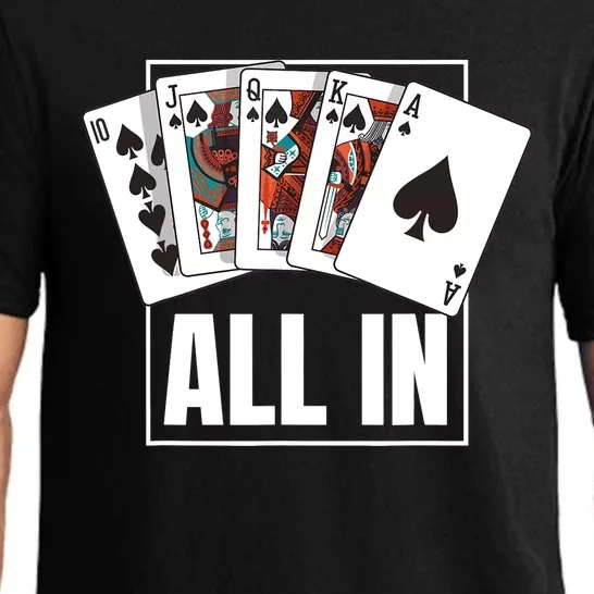 Poker Shirt Royal Flush All In Poker Player Texas Holdem Pajama Set