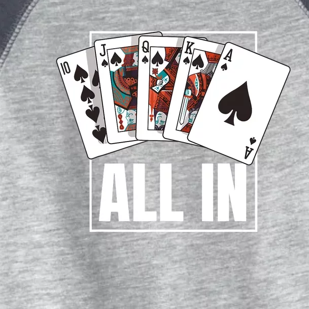 Poker Shirt Royal Flush All In Poker Player Texas Holdem Toddler Fine Jersey T-Shirt