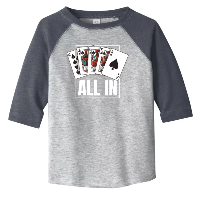 Poker Shirt Royal Flush All In Poker Player Texas Holdem Toddler Fine Jersey T-Shirt