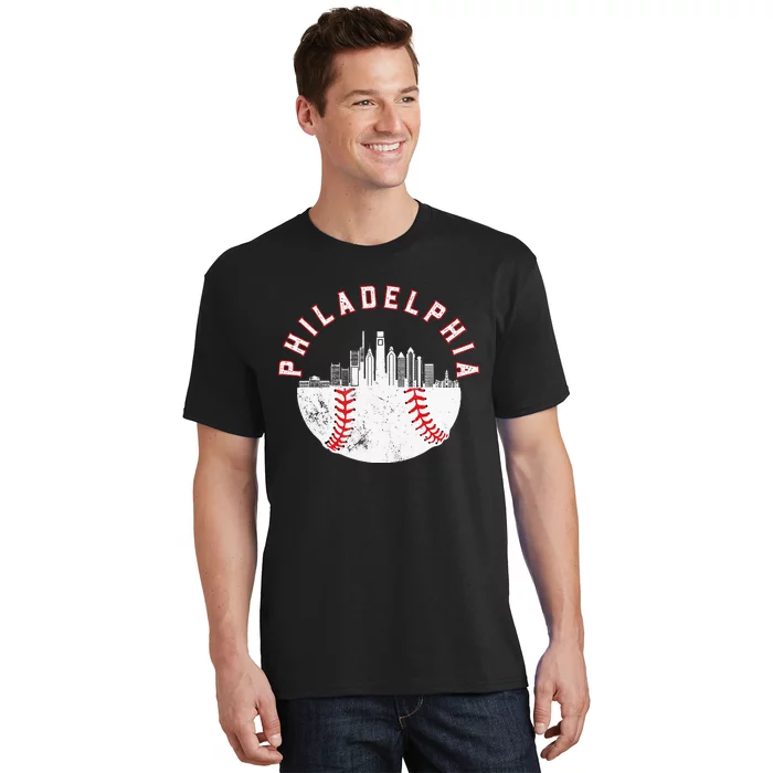 Philadelphia Skyline Retro P.H.I.L.L.Y Cityscape T-Shirt