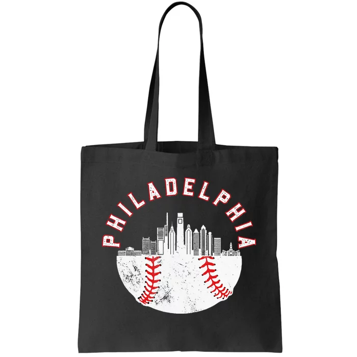 Philadelphia Skyline Retro P.H.I.L.L.Y Cityscape Tote Bag