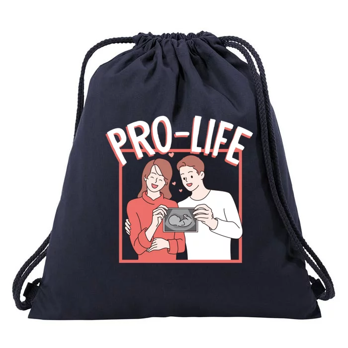 Prolife Support Rights Freedom Antiabortion Meaningful Gift Drawstring Bag