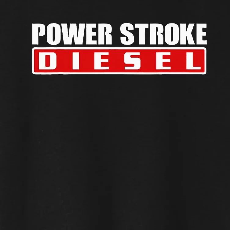 Power Stroke Roll Coal Turbo Diesels Powers Diesel Mechanic Women's Crop Top Tee