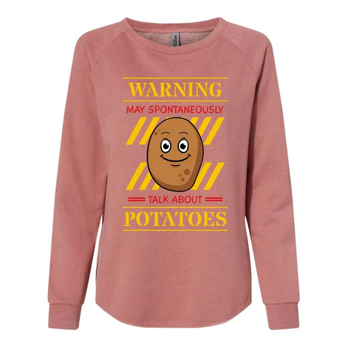 Potato Spud Root Vegetable Tater Vegan Lover Keto Gift Idea Womens California Wash Sweatshirt