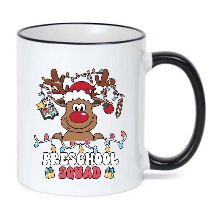 Preschool Squad Reindeer Christmas For Teacher & Students Black Color Changing Mug