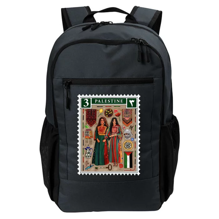 Palestine Stamp Retro Palestine Wo Palestinian Flag Gaza Daily Commute Backpack