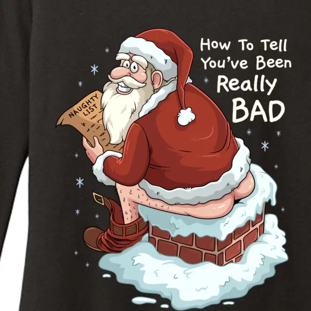 Pooping Santa Really Bad Naughty List Gift Christmas Meaningful Gift Womens CVC Long Sleeve Shirt