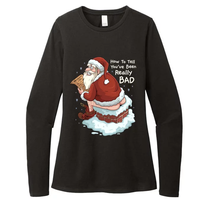 Pooping Santa Really Bad Naughty List Gift Christmas Meaningful Gift Womens CVC Long Sleeve Shirt