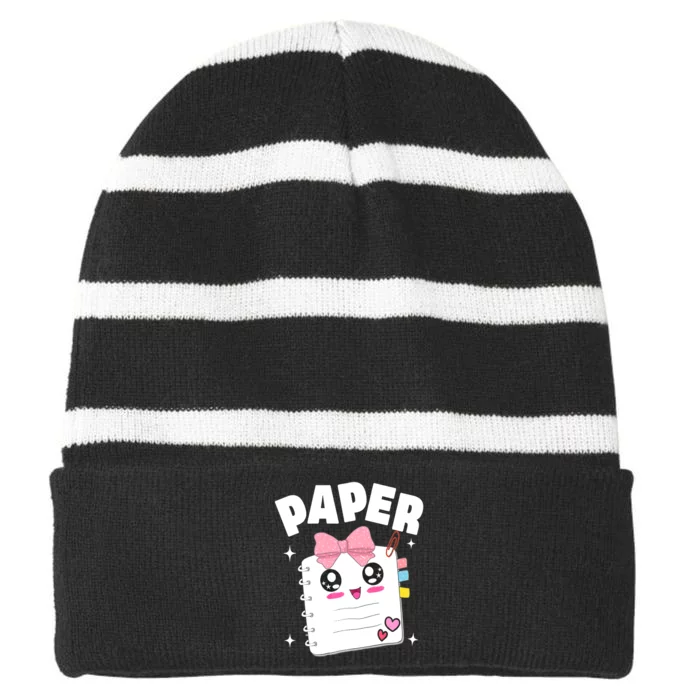 Paper Scissors Rock Halloween Costumes Group Family Striped Beanie with Solid Band