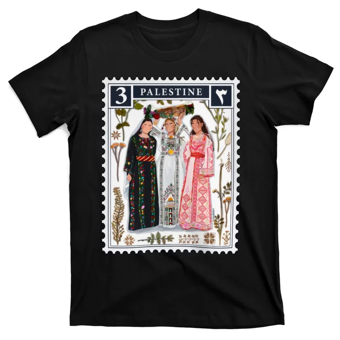 Palestine Stamp Retro Palestine Women T-Shirt