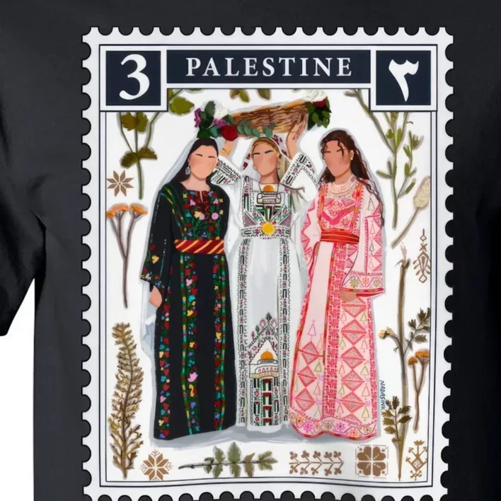 Palestine Stamp Retro Palestine Women Tall T-Shirt