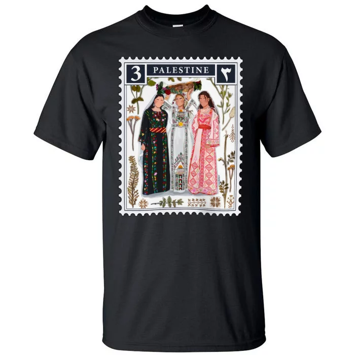 Palestine Stamp Retro Palestine Women Tall T-Shirt