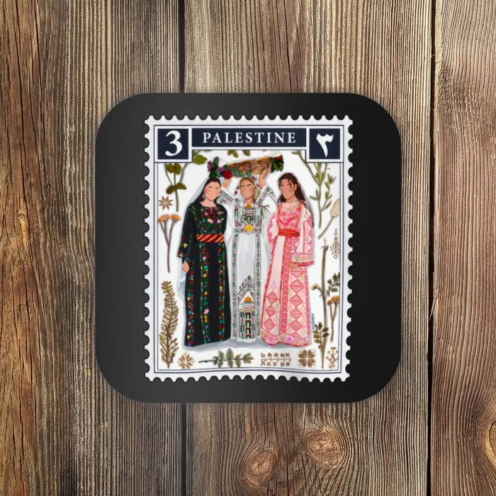 Palestine Stamp Retro Palestine Women Coaster