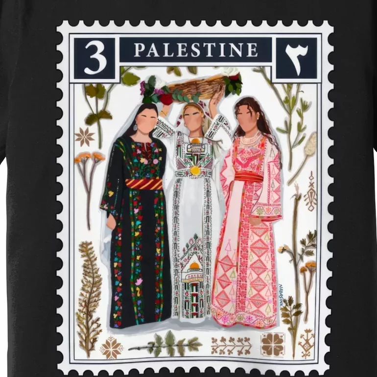 Palestine Stamp Retro Palestine Women Premium T-Shirt