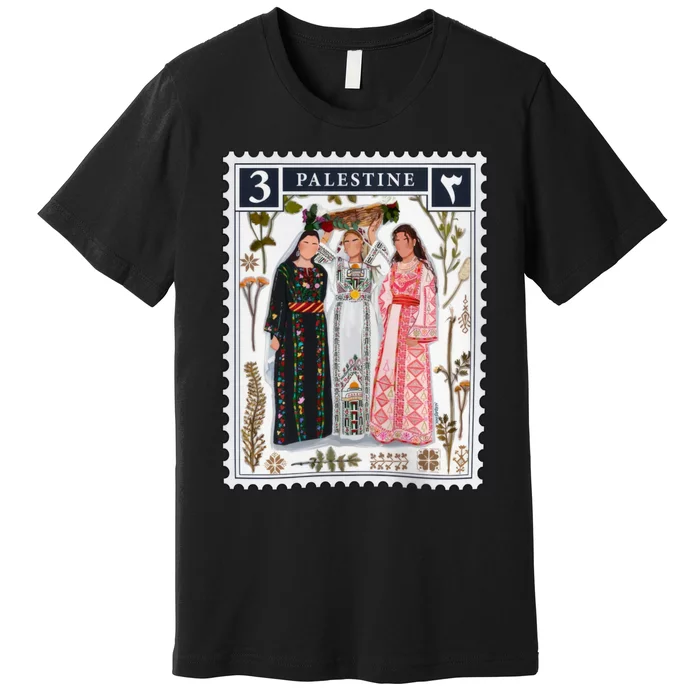 Palestine Stamp Retro Palestine Women Premium T-Shirt