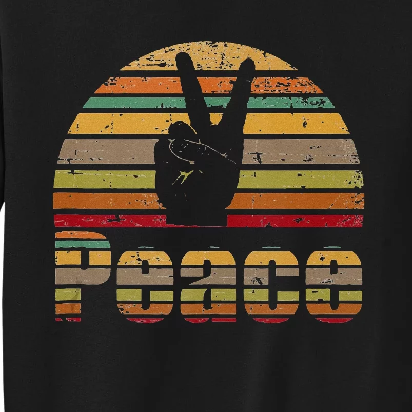 Peace Sign Retro Love 60s 70s Hippie Gift Sweatshirt