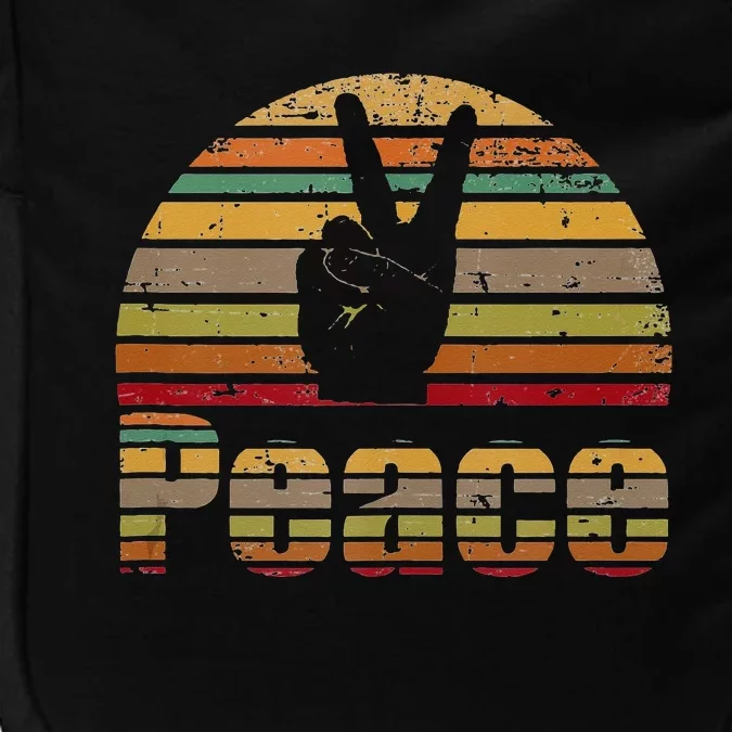 Peace Sign Retro Love 60s 70s Hippie Gift Impact Tech Backpack