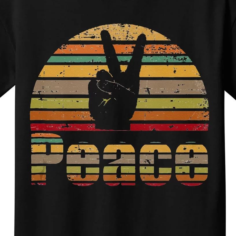 Peace Sign Retro Love 60s 70s Hippie Gift Kids T-Shirt