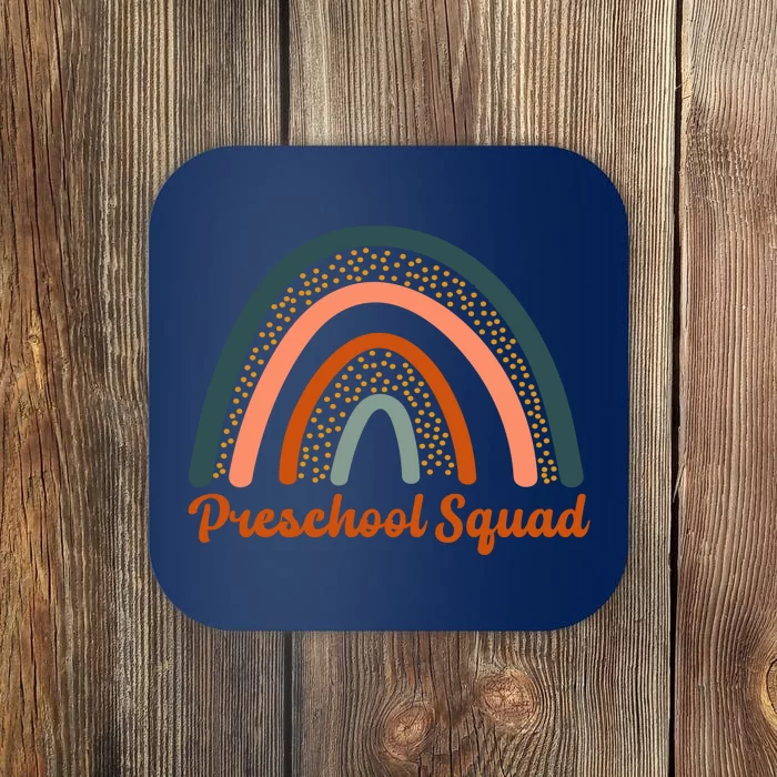 Preschool Squad Rainbow Back To School Coaster