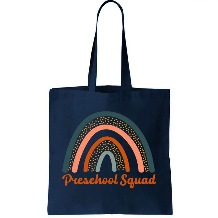 Preschool Squad Rainbow Back To School Tote Bag