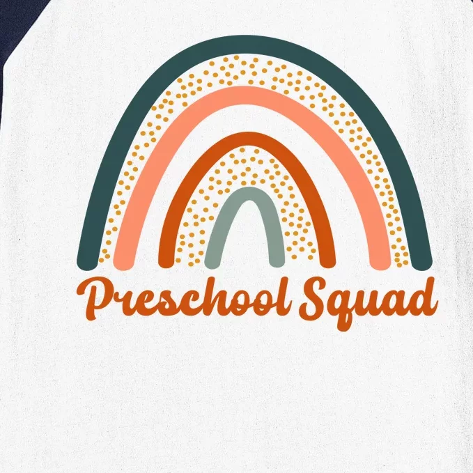 Preschool Squad Rainbow Back To School Baseball Sleeve Shirt